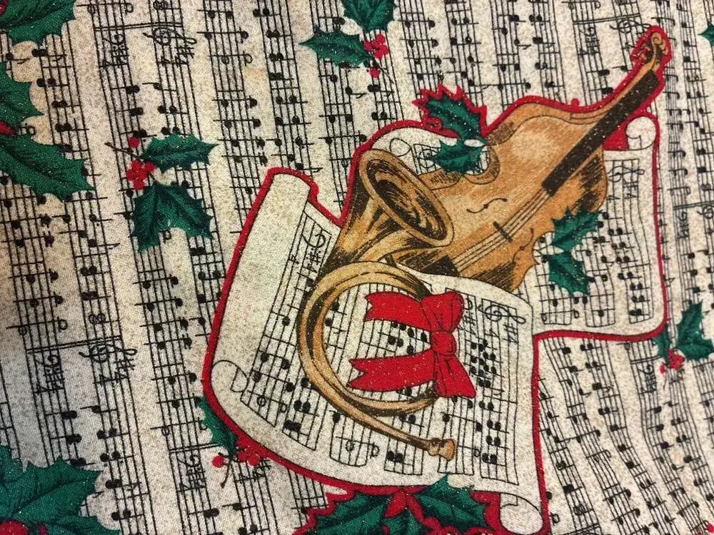 Vintage Fabric Traditions Holiday Harmony Christmas Vest Sewing Panel